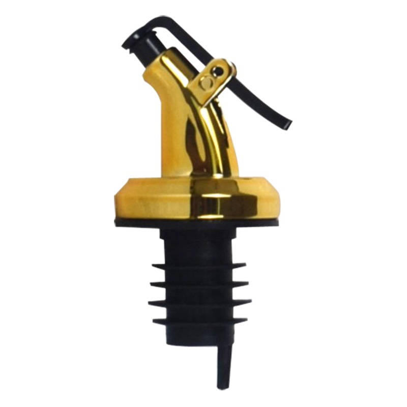 Fábrica directa galvanoplastia botella de aceite de oro boquilla tipo de prensa tapón de botella de aceite a prueba de fugas botella de aceite vinagre hervidor tapa boquilla de guía de aceite