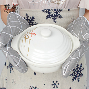Free Shipping/10Y High-Temperature Food-Grade Kitchen Household Heat-Resistant Gloves for Soup Making and Microwave Oven Use