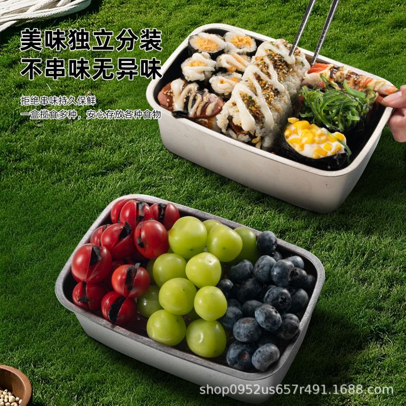 純チタン製鮮度保持弁当箱 大容量 ピクニック 家庭用 食品グレード弁当箱 仕事用 アウトドア カスタム収納 密閉容器|undefined