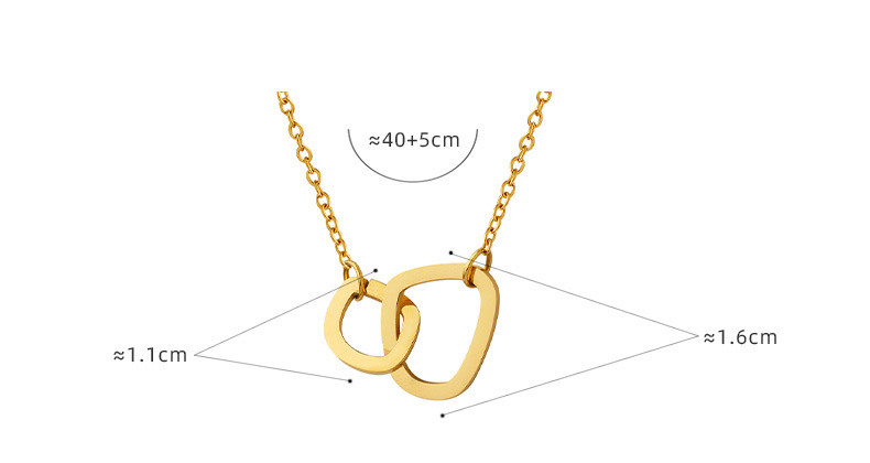 Fashion Solid Color Titanium Steel Plating Pendant Necklace 1 Piece