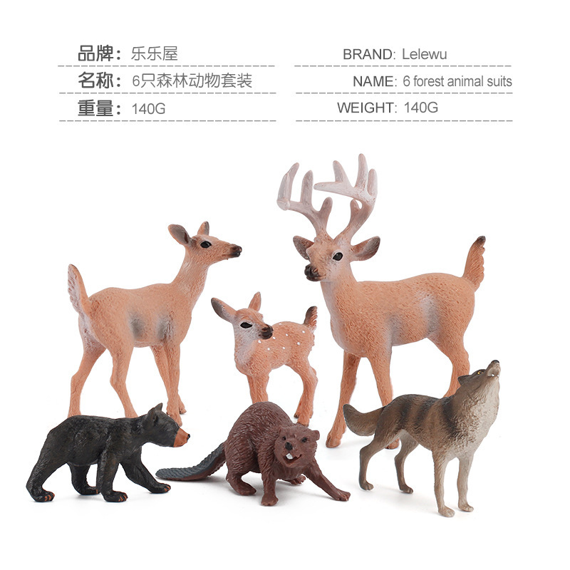 Simulación Granja modelo de juguete mini pollo pato ganso ganado ovejas aves de corral modelo Pequeño Animal Modelo En Miniatura Traje transfronterizo