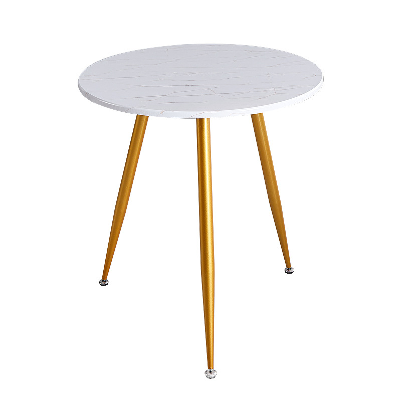 Mesa de comedor redonda para el hogar, mesa de negociación de recepción de café, moderna, sencilla, de lujo, accesible, para apartamento pequeño, mesa redonda pequeña Eames