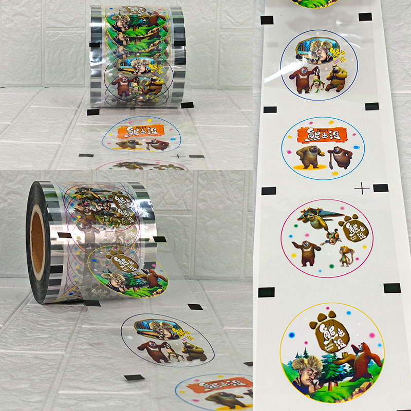 Película selladora para vasos de té con leche o soja, material esmerilado, con logotipo personalizado, paquete de 3 rollos