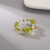 Small elastic ring flower-shaped, Japanese and Korean, flowered, wholesale