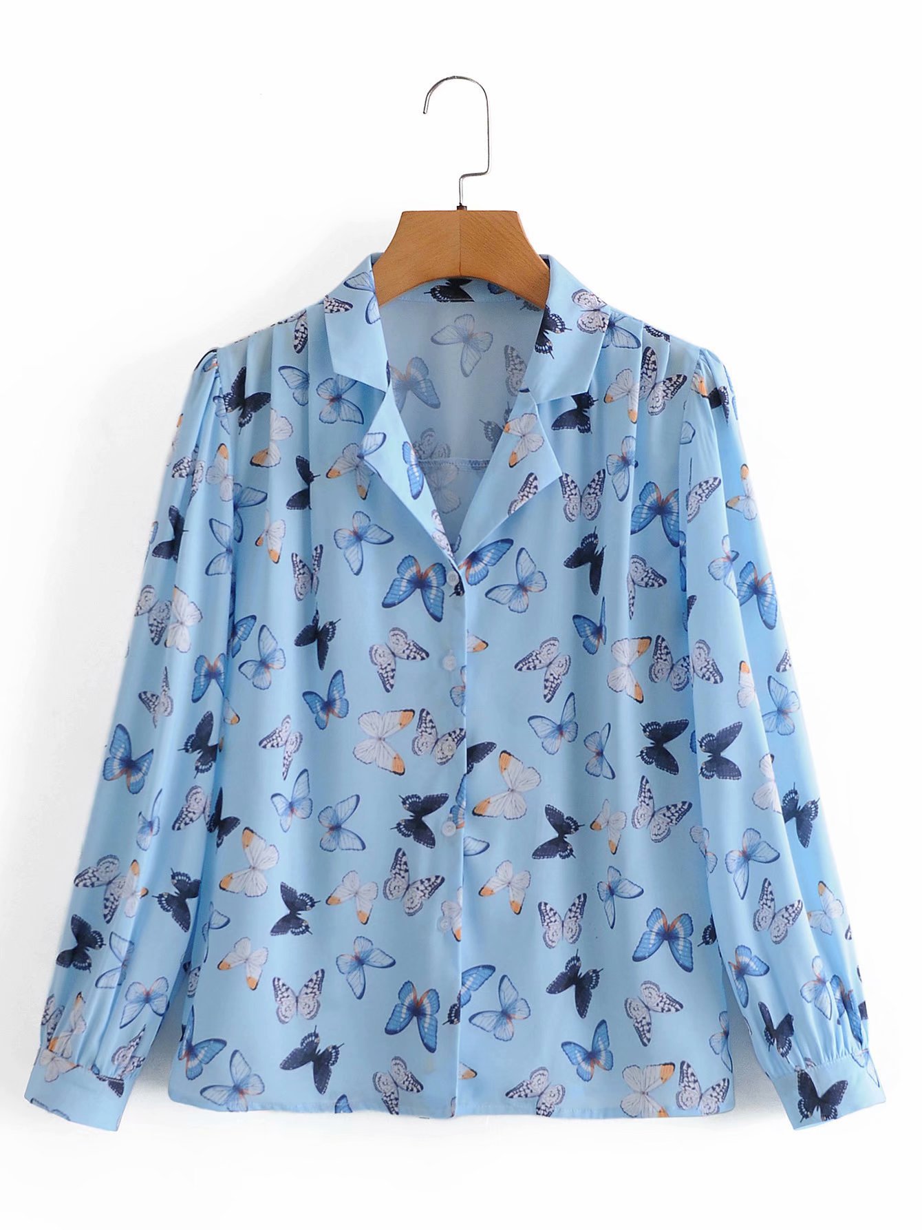 Retro Butterfly Print Top NSAM36334