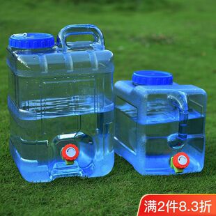 Outdoor bucket vehicle-mounted self-driving water storage tank pure mineral water storage plastic bucket with lid and faucet for household water storage