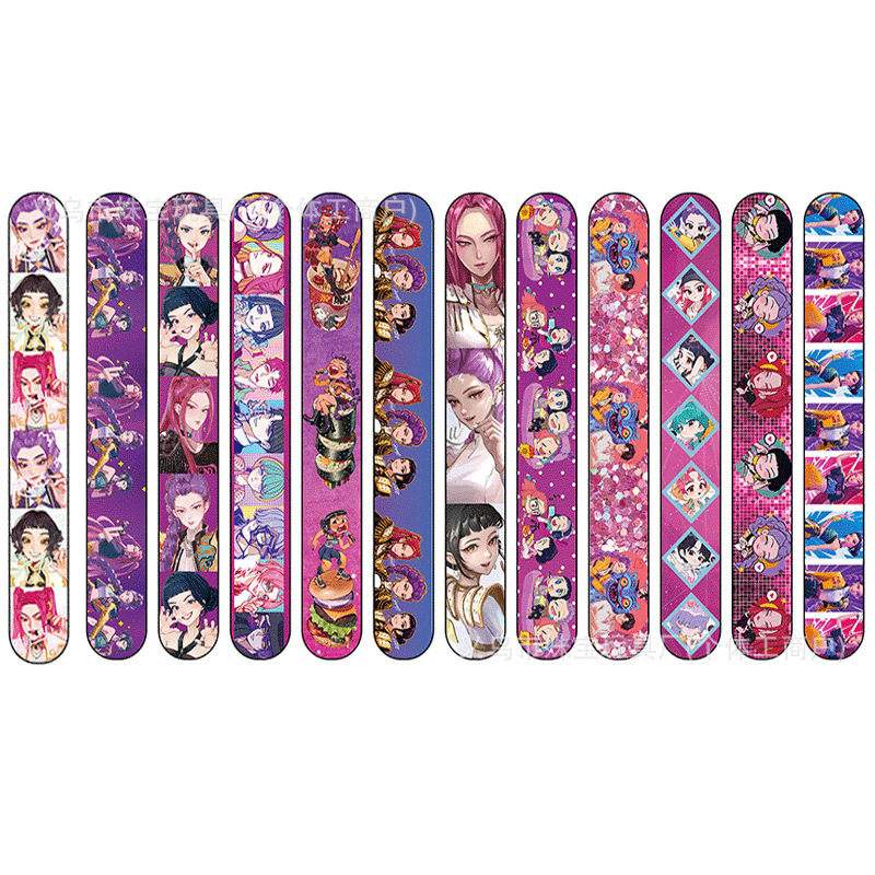 Nuevo grupo de cazadores de brujas pulsera de dibujos animados para niños pulsera de anillo de pulsera de PVC de decoración de la fiesta