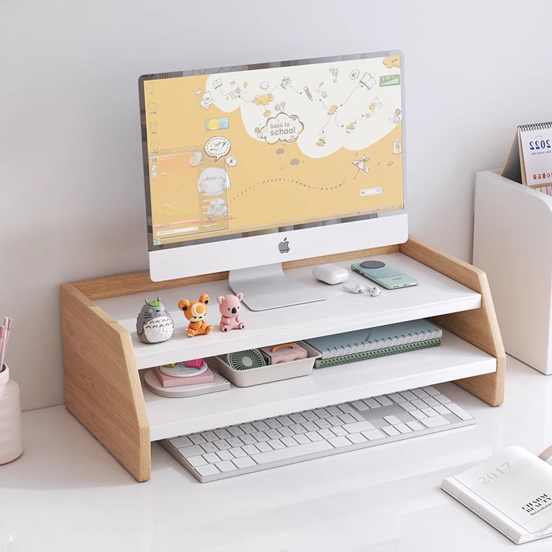 컴퓨터 높은 랙 오피스 모니터 화면 데스크톱 베이스 홀더 노트북 패드 데스크탑 스토리지 랙