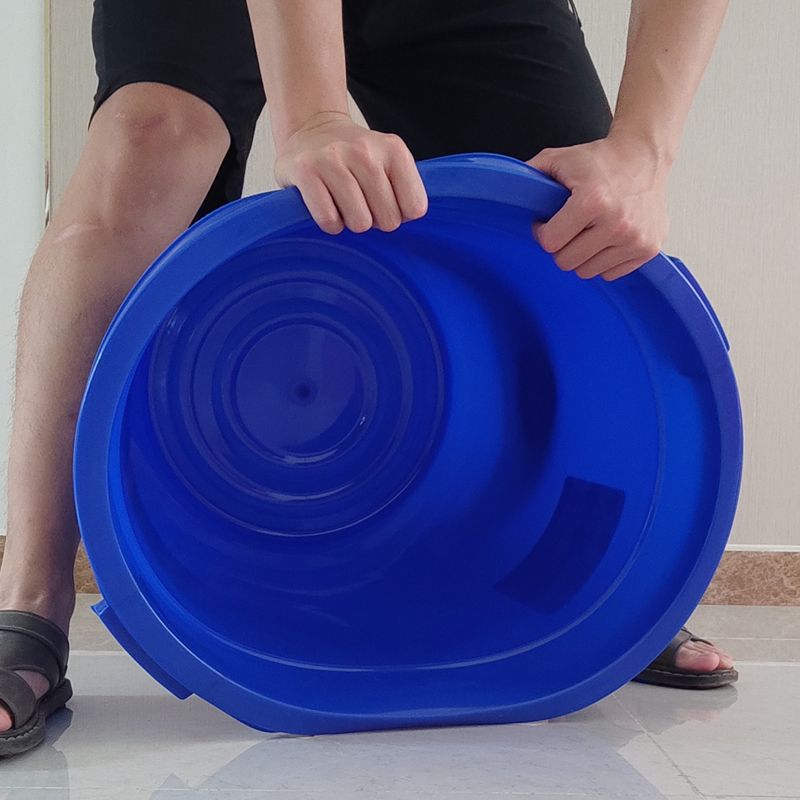 Gran cubo de plástico grueso con cubierta cubo de almacenamiento de agua de grado alimenticio cubo blanco de basura plástico Yangzhi