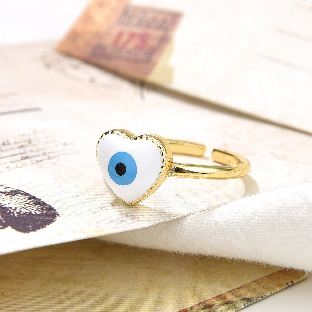 Simple Style Copper Heart Shape Plating Women'S Rings display picture 2