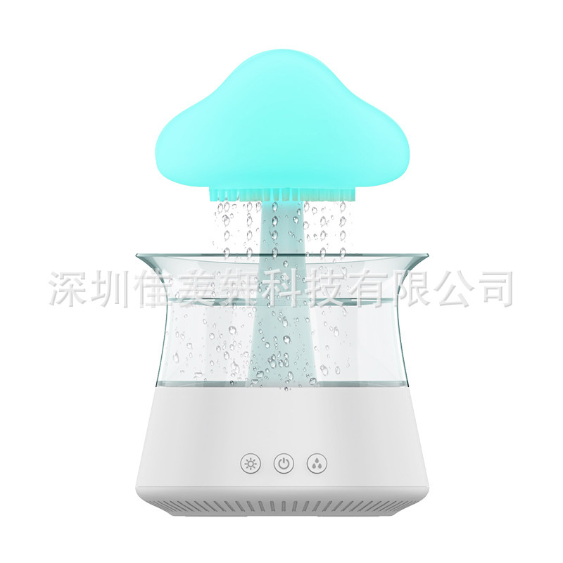 Comercio exterior transfronterizo humidificador seta lluvia nube gotas de lluvia ruido blanco aceite esencial máquina de aromaterapia humidificador