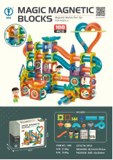 Bloques magnéticos con rodillos y tubos para niños