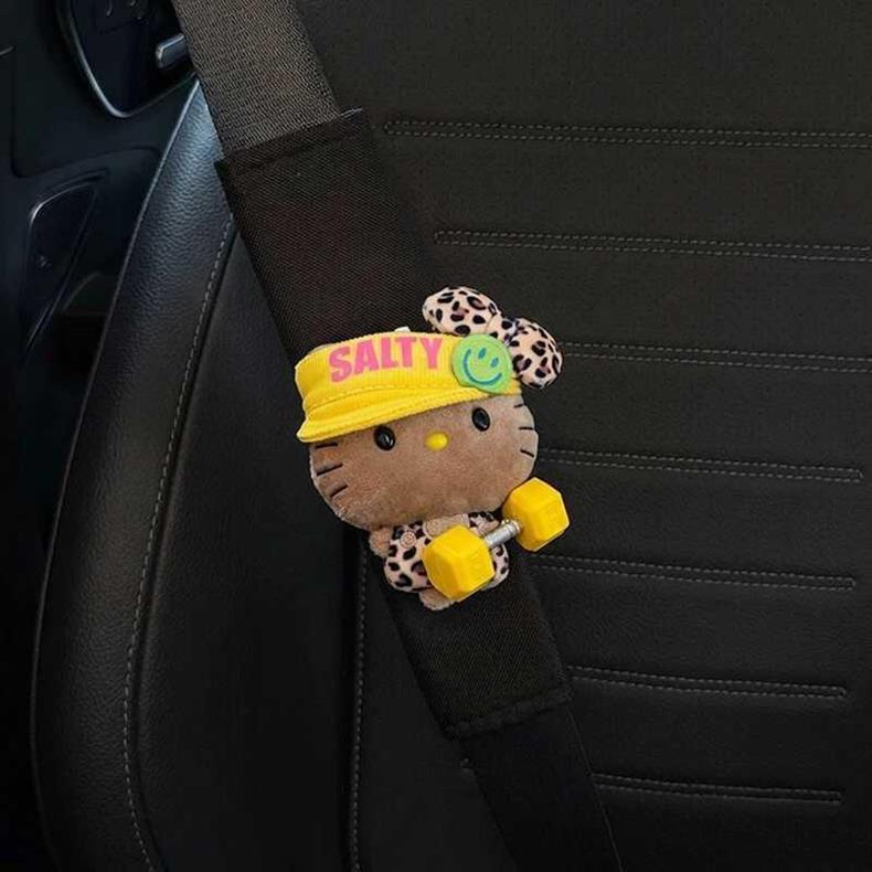 Car Seatbelt Shoulder Pads, Cute Kitty Anti-Wear Clothing Decorations for Car Seatbelts, Couple Set for Women