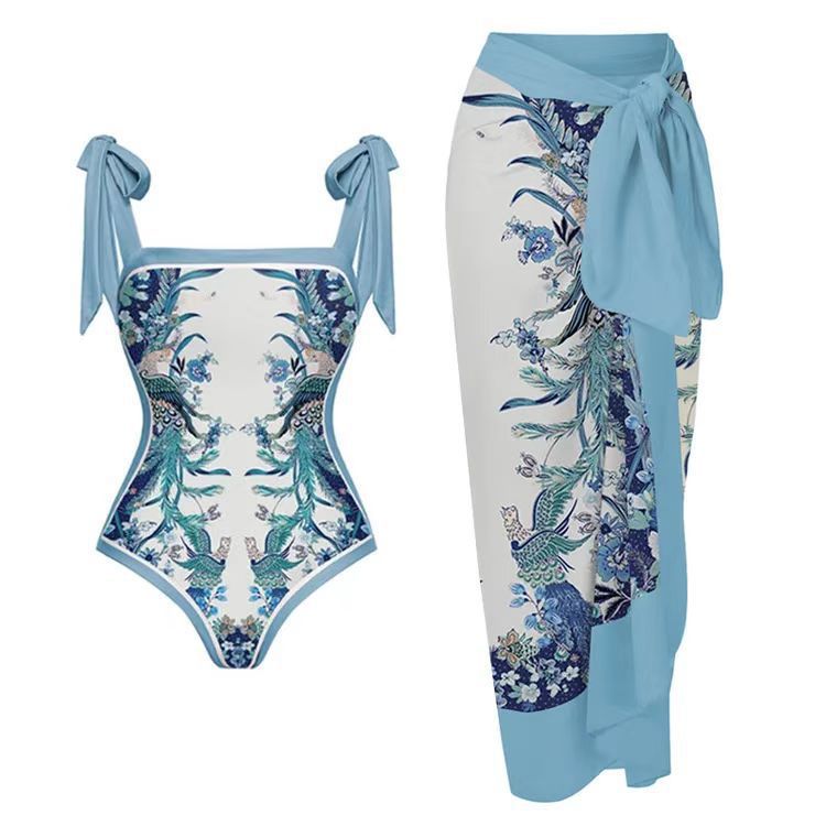 Maillot de bain trois pièces rétro couvrant ventre plage_voghion.com