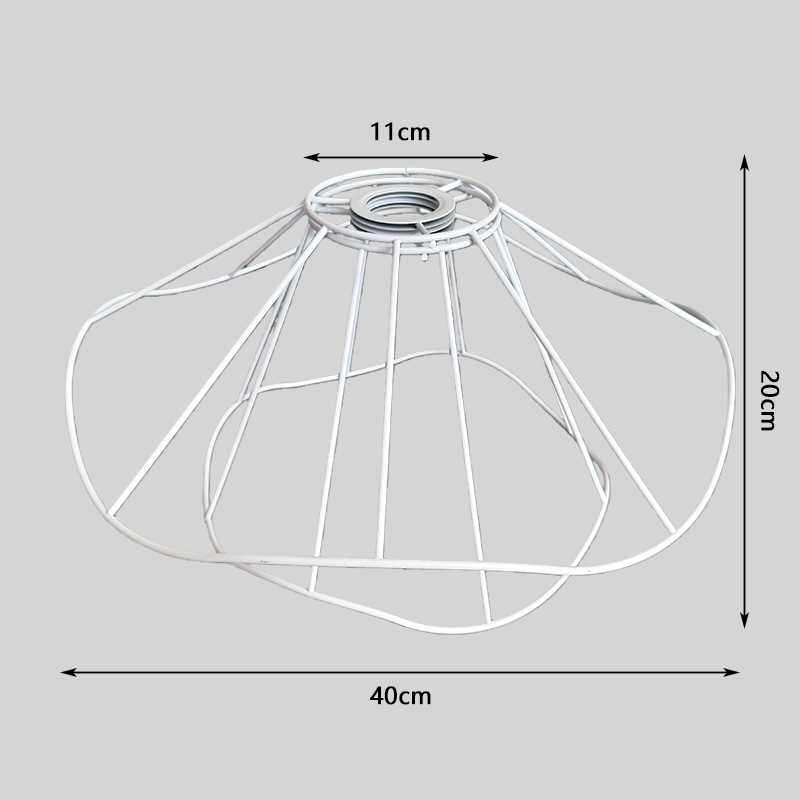 Araña de una pieza Pantalla de hierro marco E27 lámpara boca DIY hecho a mano recto marco cuadrado accesorios de hardware