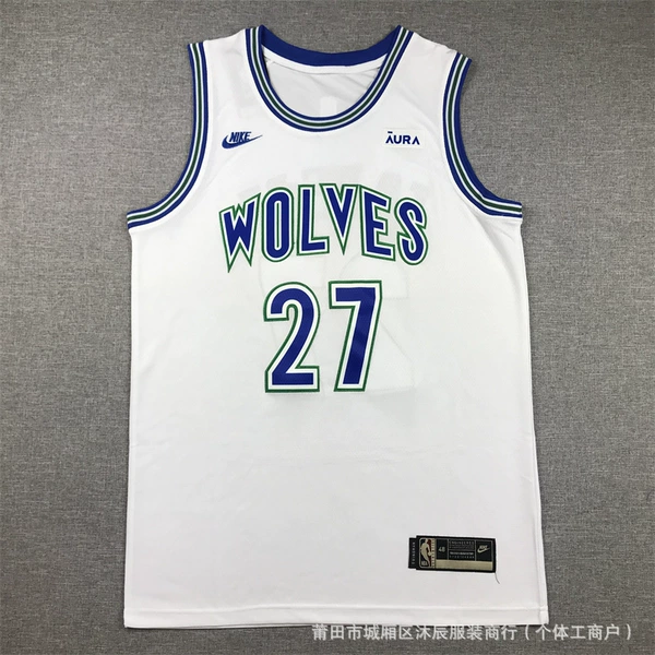 Timberwolves 27 classic white