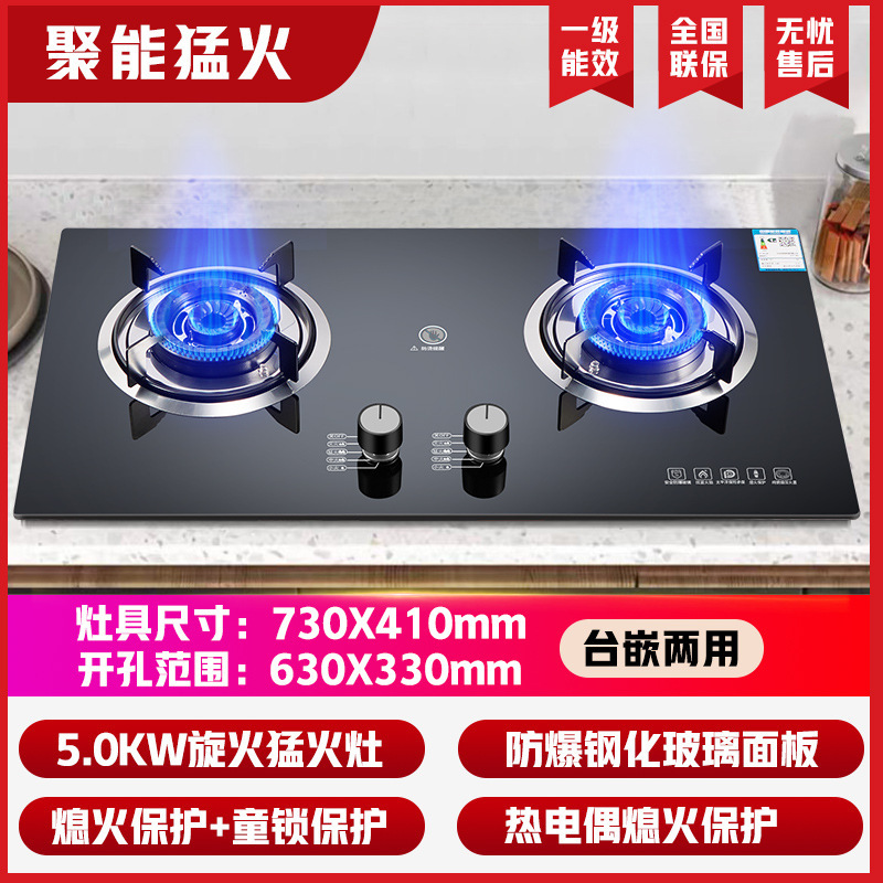 厅和好太太燃气灶煤气灶双灶家用天然气炉灶液化气炉具换新补贴|undefined