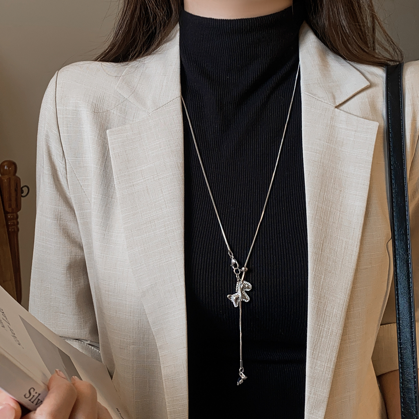 Delicate Two-tone Layered Necklace Gold And Silver Minimalist Chain_voghion.com