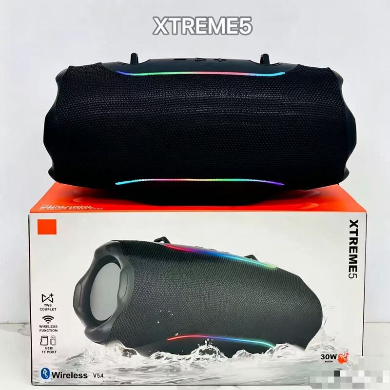 New cross-border model xtreme5 wireless Bluetooth speaker 30W large-sized drum with 5 straps and dual diaphragms portable speaker New cross-border model xtreme5 wireless Bluetooth speaker 30W large-sized drum with 5 straps and dual diaphragms portable speaker