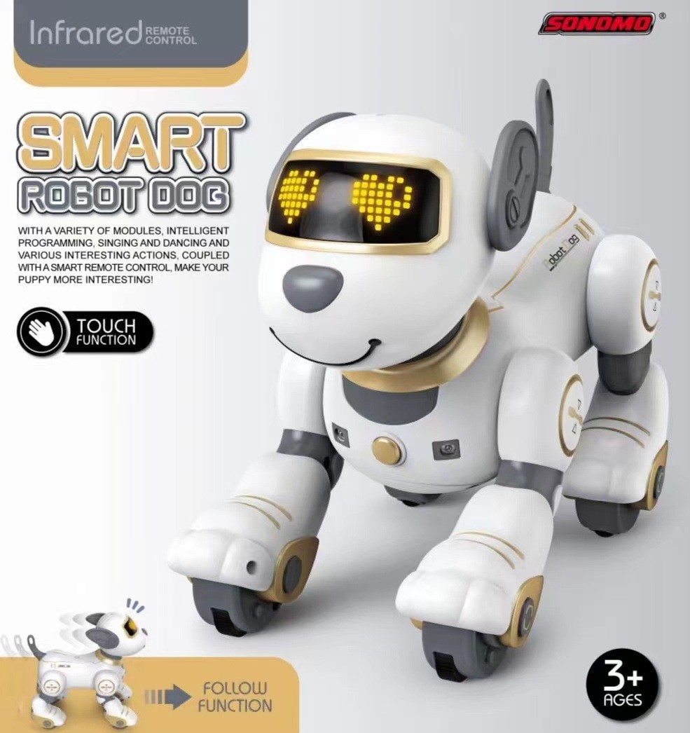 Yingjia18013 robot de control remoto inteligente perro modelo biónico perro mecánico AI control de voz juguetes eléctricos para niños