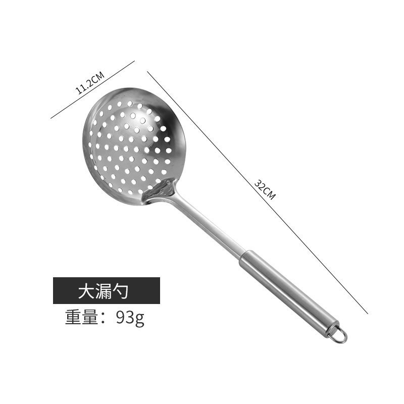 ステンレス鋼スパチュラキッチン用品セット調理スプーンスパチュララウンドチューブハンドル火傷防止調理スパチュラフライパンスパチュラ大型ザルギフト|undefined