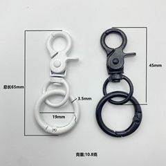 亜鉛合金製カラーペイント4分中型クランプ、スプリングリング、DIYキーホルダー、バッグアクセサリー、卸売
