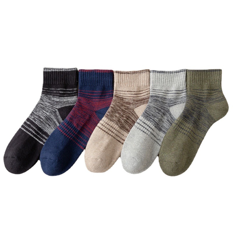 Chaussettes de sport mi-mollet tendance en coton 2025D pour homme, nouvelle collection automne-hiver, dégradées, pour course à pied et plein air_voghion.com