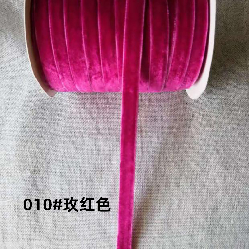Nylon no elástico cinta de terciopelo de color cinta de terciopelo flocado cinta de tela cinta de lana arco ropa de bricolaje