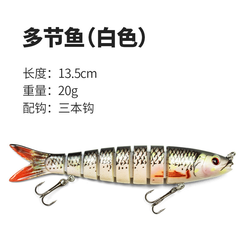 Multi Jointed Fishing Lures Hard Plastic Baits Fresh Water Bass Swimbait Tackle Gear