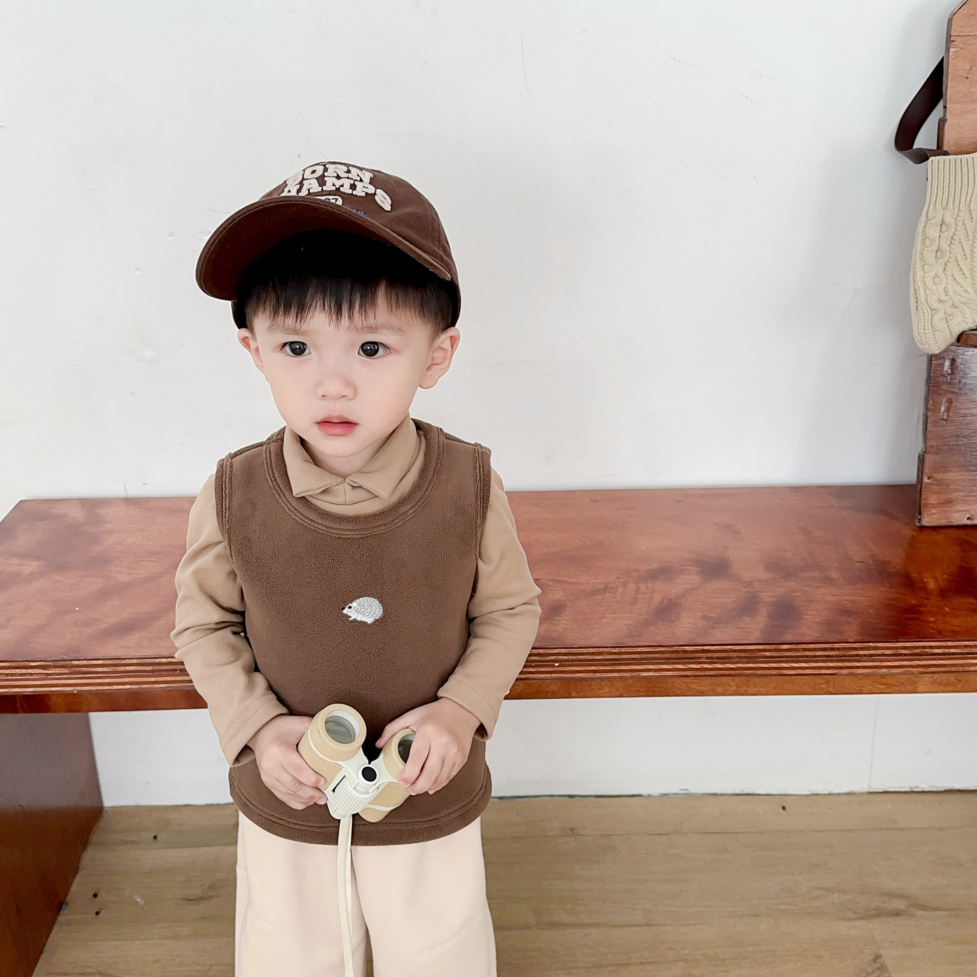 Ropa de bebé suéter chaleco Olímpico polar Chaleco de otoño e invierno DE LOS Nuevos muchachos del bebé niñas engrosada chaleco caliente