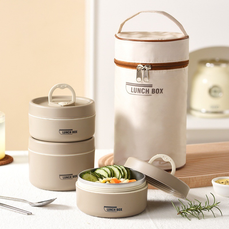 保温饭盒304不锈钢内胆汤盒便携带饭午餐盒汤碗炉上班打包便当盒