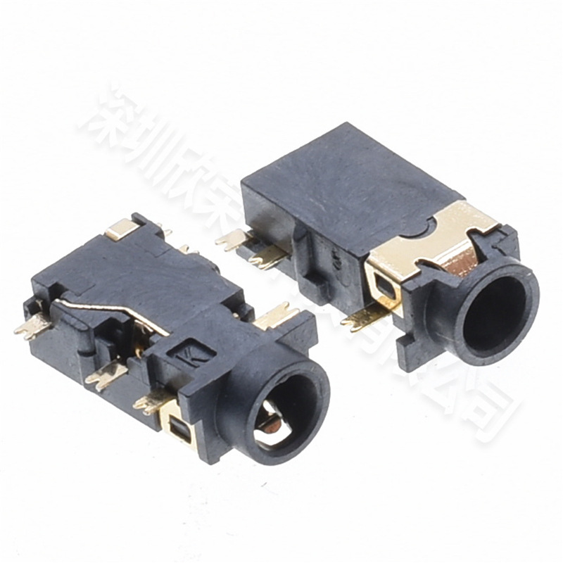 3.5孔径耳机音频座PJK-311S-C环保6脚沉板/破板1.4耐温（实物图）