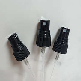 现货PP黑色20牙细雾喷雾泵头20/410螺纹半罩按压式香水酒精分装泵