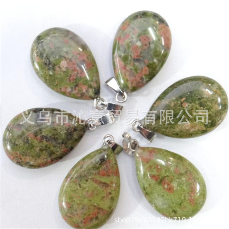 Transfronteriza AliExpress Venta caliente natural cristal ágata gema cristal plano colgante collar pendientes accesorios de la joyería