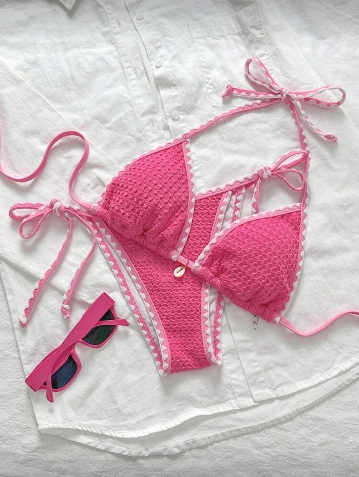 Set bikini donna sexy allacciato al collo due pezzi mare_voghion.com
