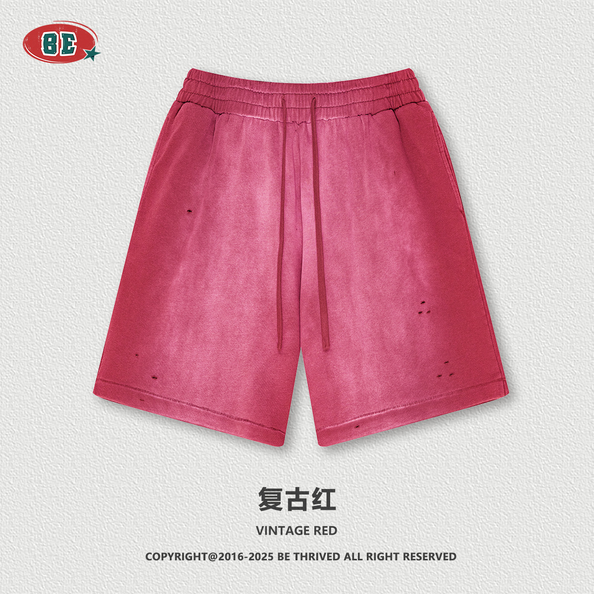 BE Men's Wear | 2025 Summer Europa y América Street FOG Color Shorts Pantalones cortos de cinco puntos de marca de moda suelta deportiva masculina