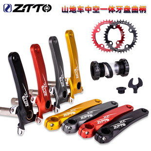 ZTTO MTB bicycle hollow integrated crank kit center axle mountain bike tooth plate 32T/34/36/38 teeth