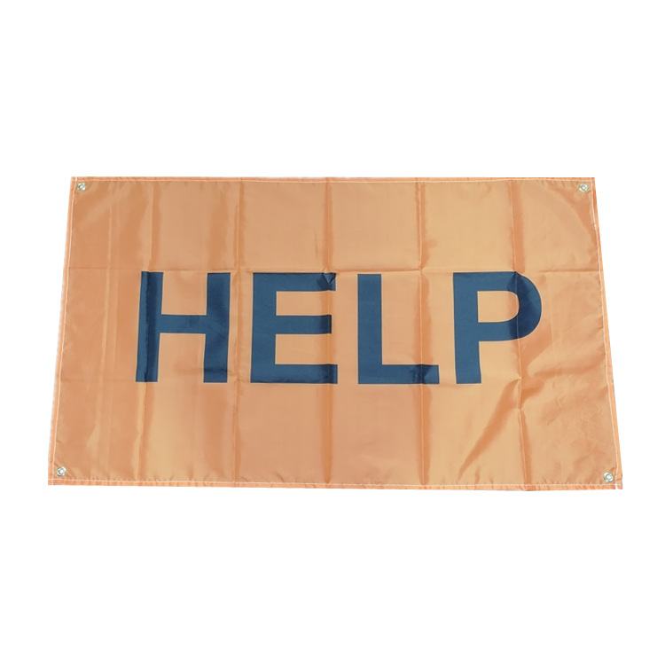 海顺源头厂家 尼龙材质救援旗橙色醒目轻便易收纳易携带旗子