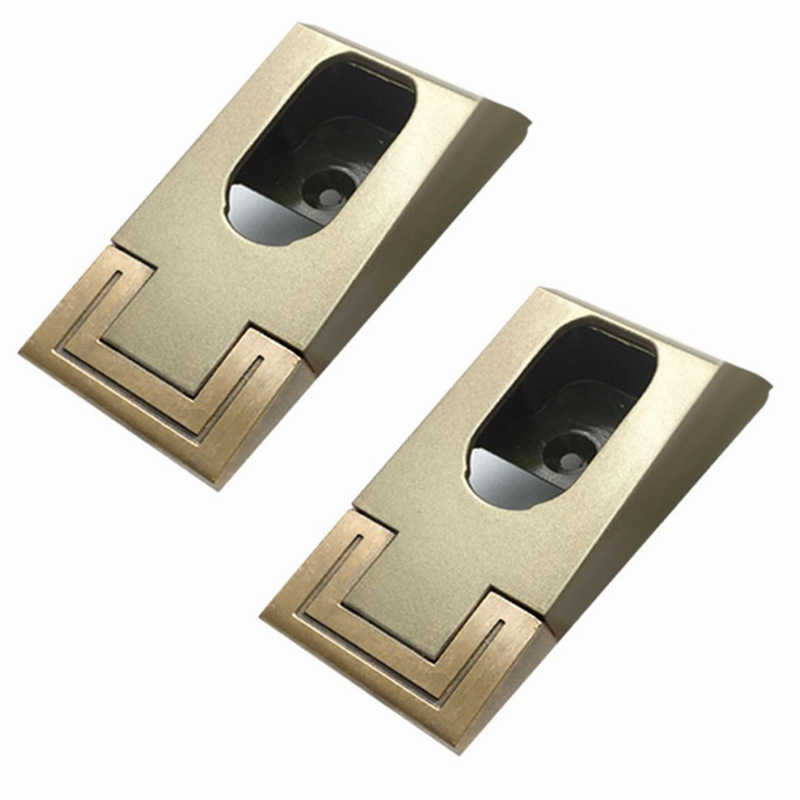 Sophie's Garment Pocket Champagne Color Garment Hanging Rod Flange Seat Wardrobe Hardware Accessories Tube Clothes Rod Pocket Clothes Tube Seat