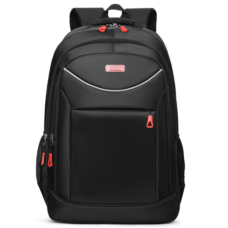 Logotipo de impresión de gran capacidad para hombres, mochila de viaje al aire libre, mochila de moda para estudiantes de secundaria y secundaria.