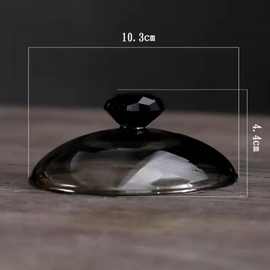 玻璃自动茶具配件 盖碗盖子 磁吸公道杯 懒人泡茶器壶盖配件