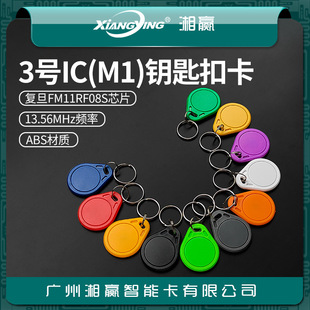 No. 3 IC Keychain Card IC Card Access Card Elevator Card M1 Card Fudan FM11RF08S Third Generation Non-Vulnerable IC Card