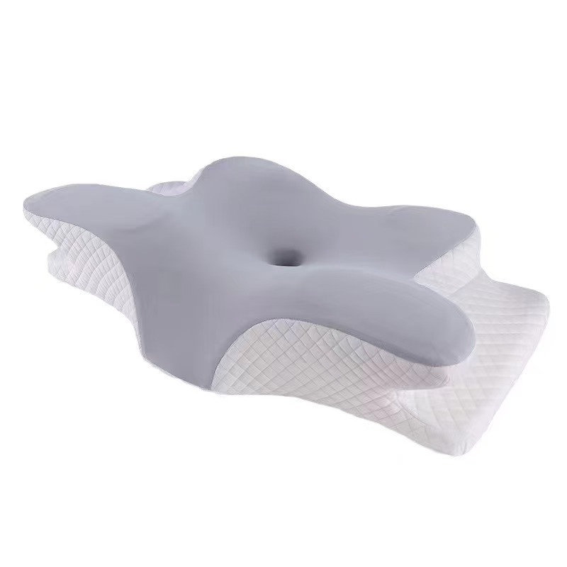 almohada para proteger la columna vertebral cervical y ayudar a dormir almohada de tracción de rebote lento almohada de memoria almohada de algodón mariposa ergonómica almohada de dormir lateral multifuncional