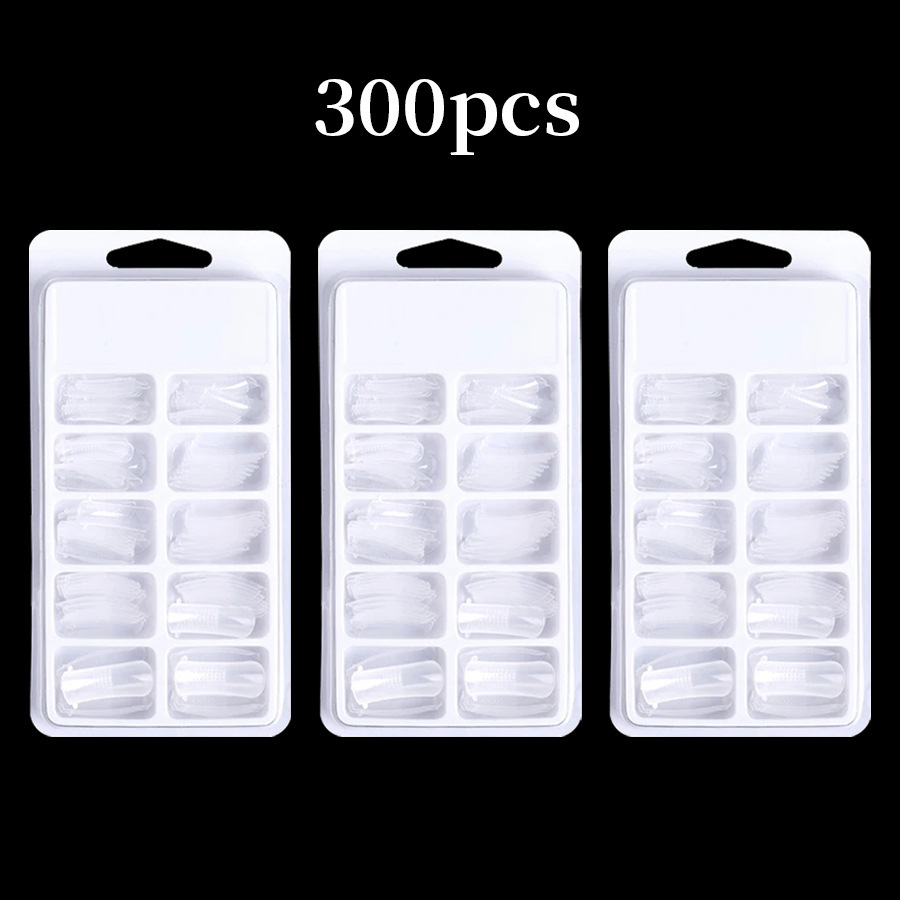 Transfronteriza popular de uñas de Arte de extensión de pegamento de uñas molde de papel libre titular 100 piezas de cristal de extensión de pegamento de uñas modelo de hoja en stock