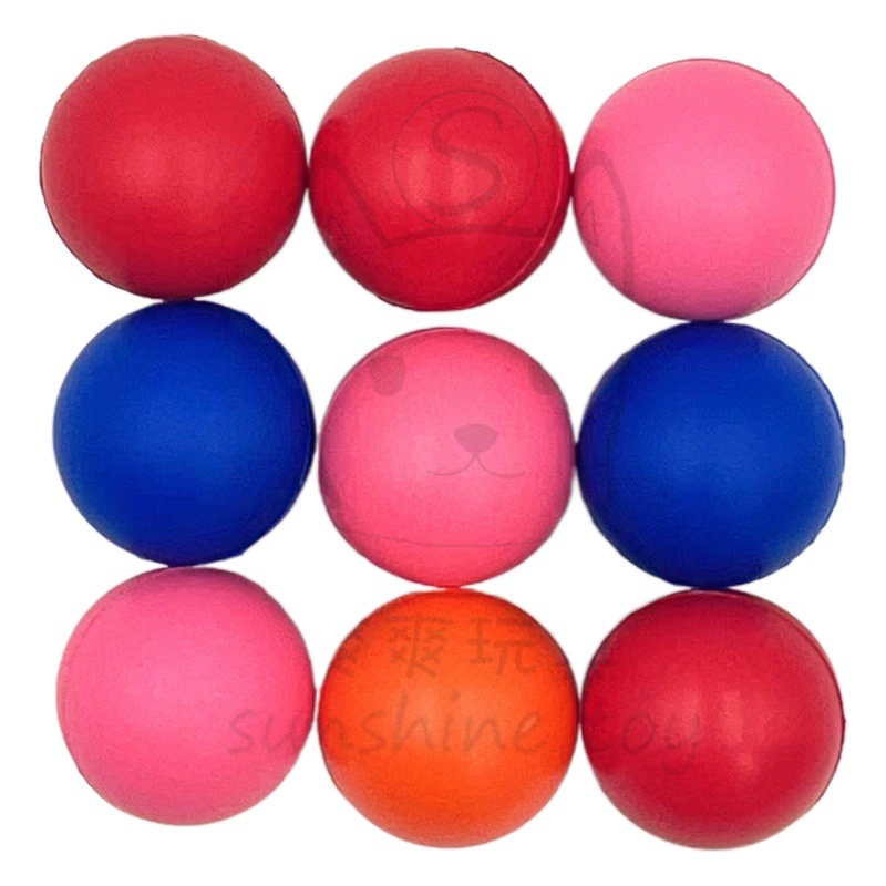 Трансграничная горячая распродажа 4cmpu Пена маленький размер сплошной цвет глянцевый шар логотип печать аэрозольная краска стресс мяч детские игрушки
