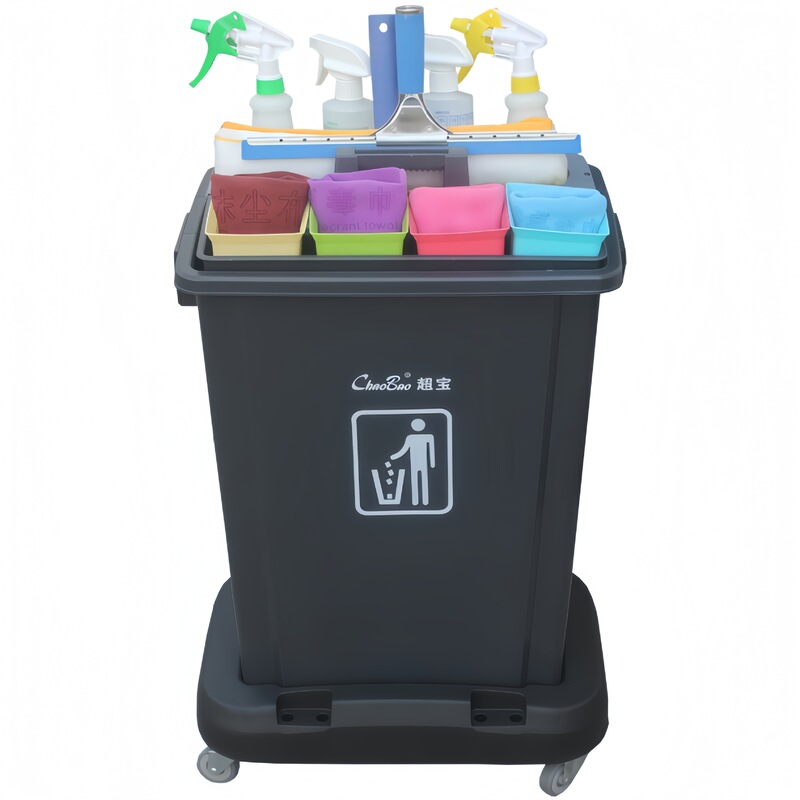 Hotel Commercial Catering Trash Can with Base, Food Collection Bucket, Plate Collection Bucket, Catering Countertop Cleaning Tool Set
