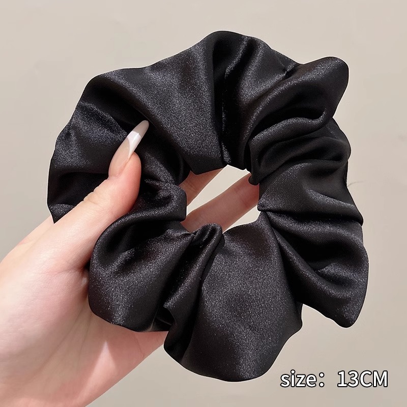 Anillo de cabello de satén supergrande, anillo de cabello de temperamento de alta calidad, cuerda de cabello de mujer, correa de cabello, adornos de cabello.