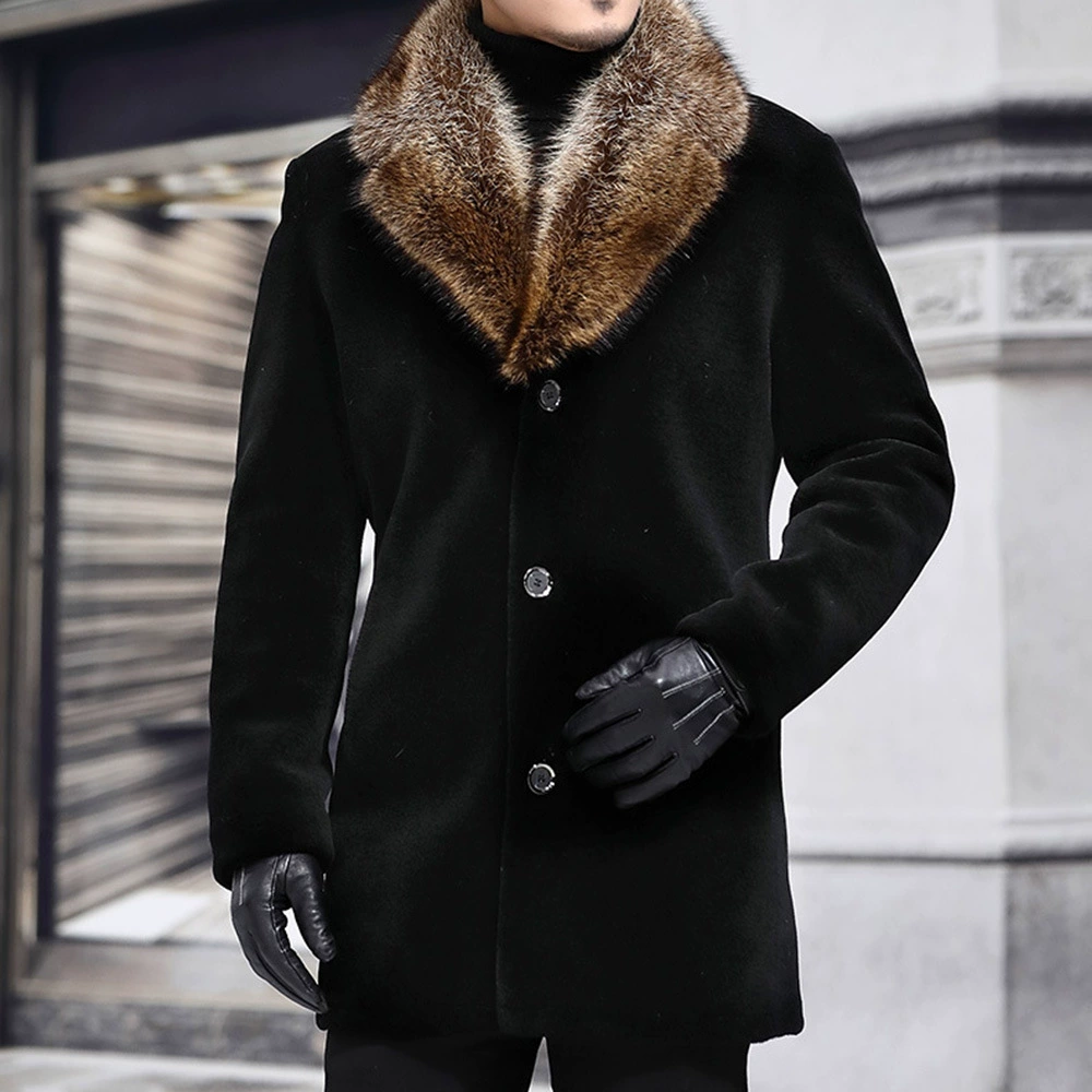 Woolen coat, jacket, European style, mid length