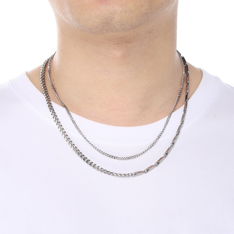 Cuban Multi-layered Necklace For Men Unique Hip-hop Chain Style_voghion.com
