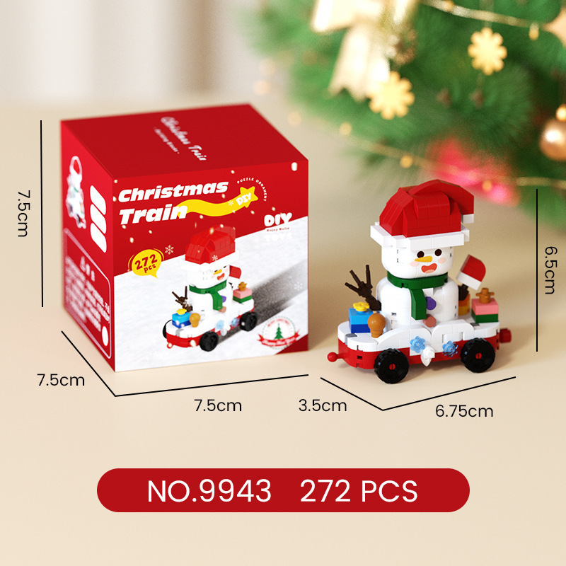 Juguetes para niños, bloques de construcción en línea, juguetes de Navidad, regalos, juguetes de Navidad, decoración, puzzle, ensamblaje